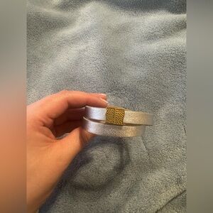 Rustic Cuff silver leather wrap bracelet